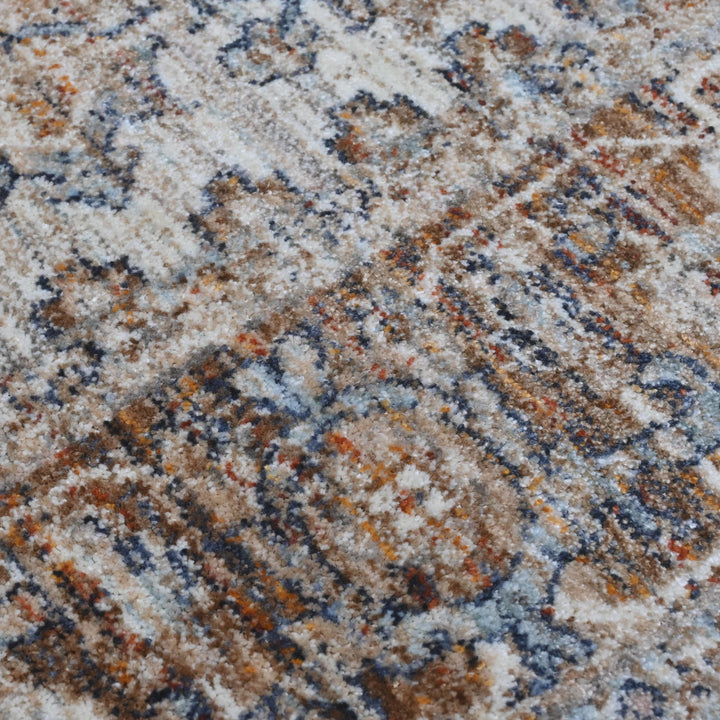 Grey & Beige Floral Turkish Rug 5X8 ft