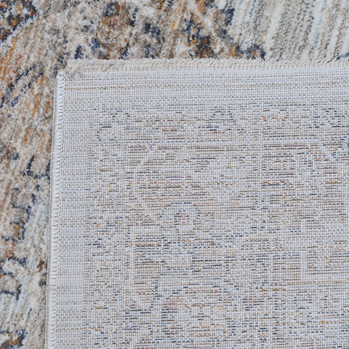 Grey & Beige Floral Turkish Rug 5X8 ft