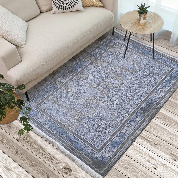Blue & Grey Persian Rug 5X8 ft