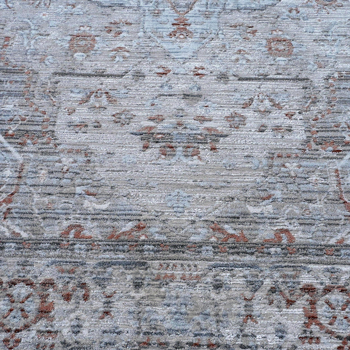 Grey & Beige Geometric Turkish Rug 5X8 ft -