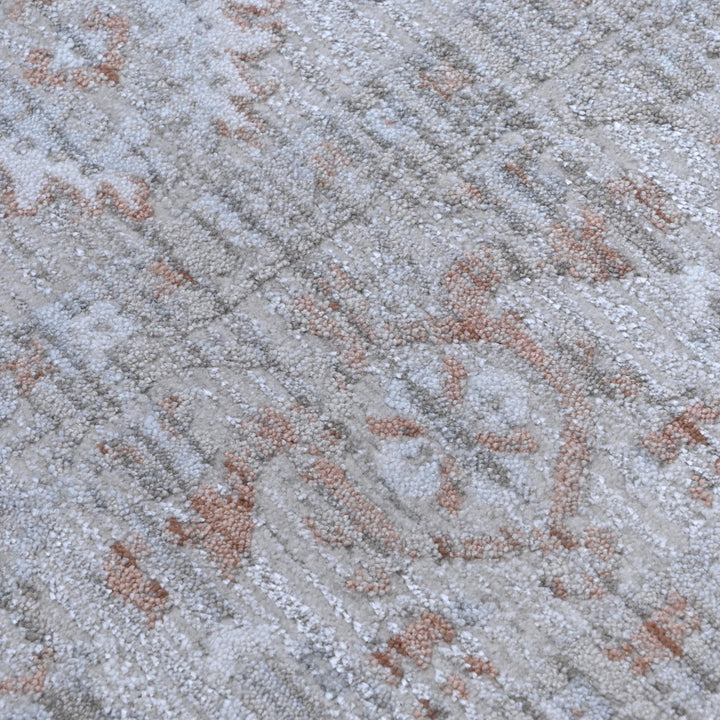 Grey & Beige Geometric Turkish Rug 5X8 ft -