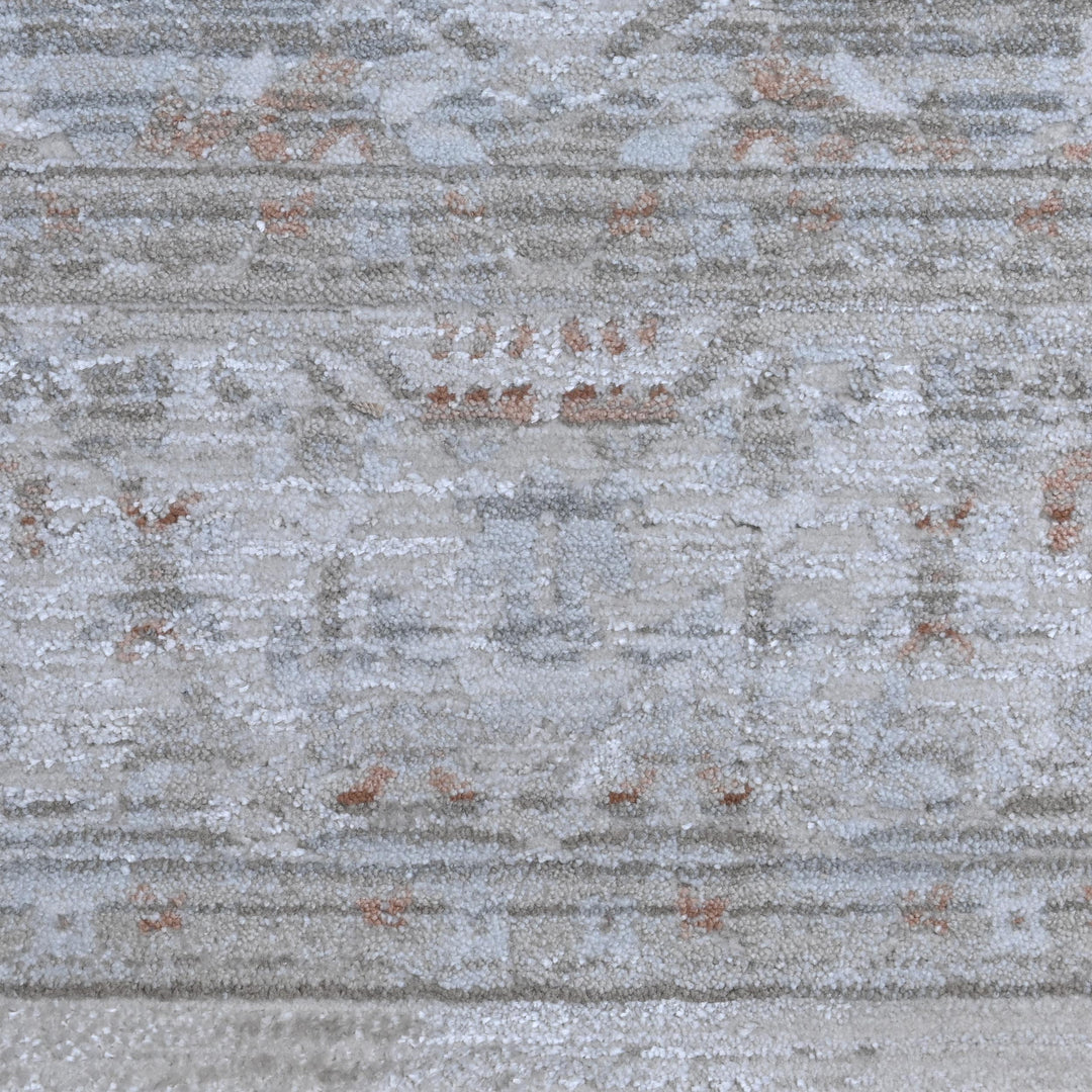 Grey & Beige Geometric Turkish Rug 5X8 ft -