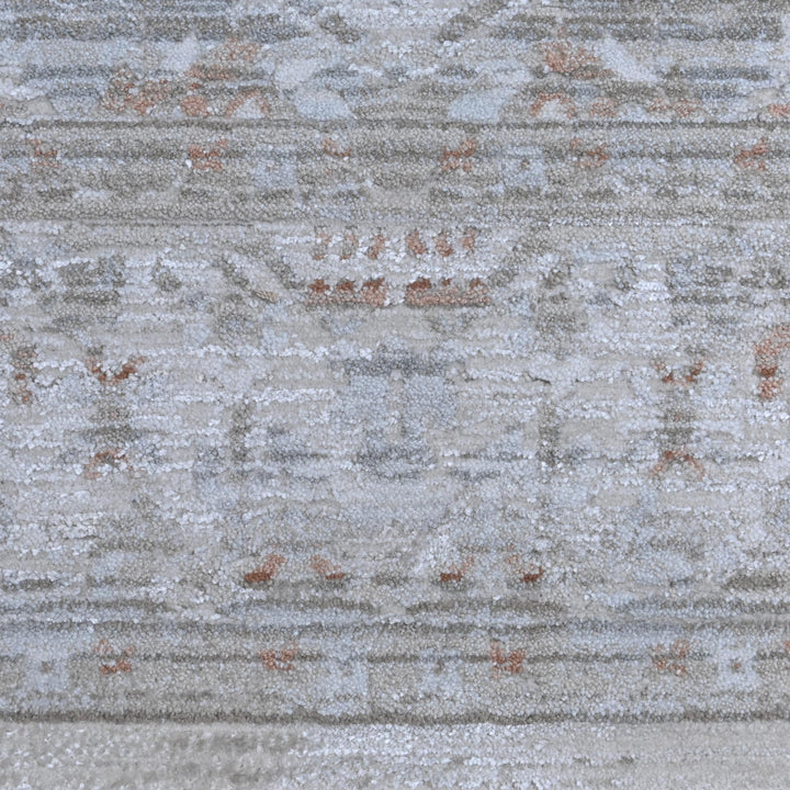 Grey & Beige Geometric Turkish Rug 5X8 ft -