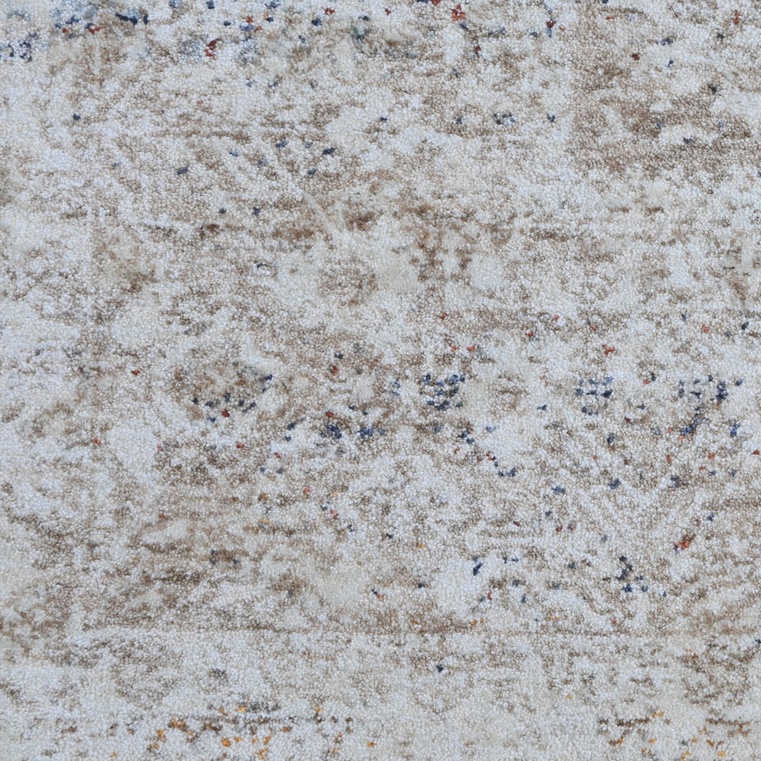 Grey & Beige Floral Turkish Rug 5X8 ft