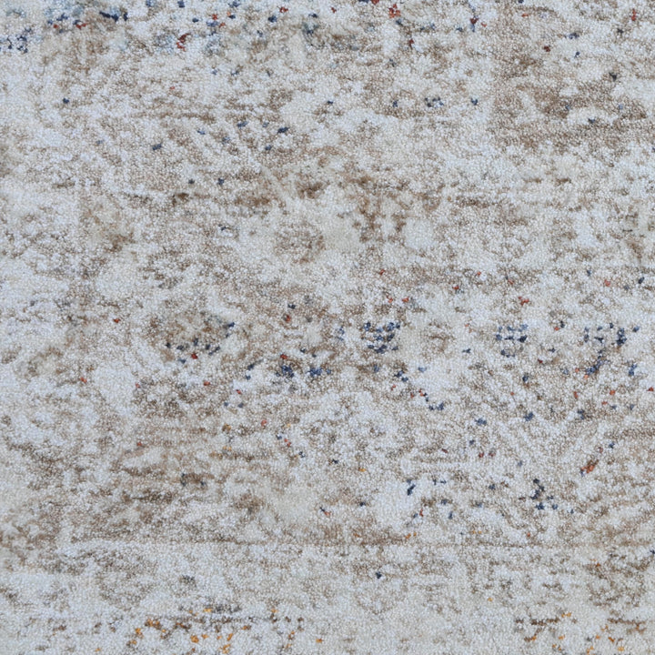 Grey & Beige Floral Turkish Rug 5X8 ft