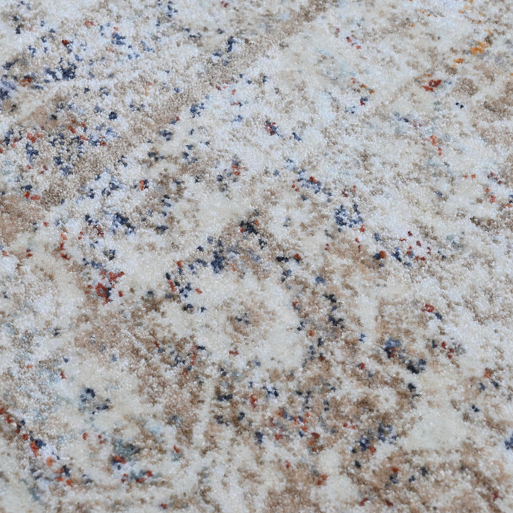 Grey & Beige Floral Turkish Rug 5X8 ft