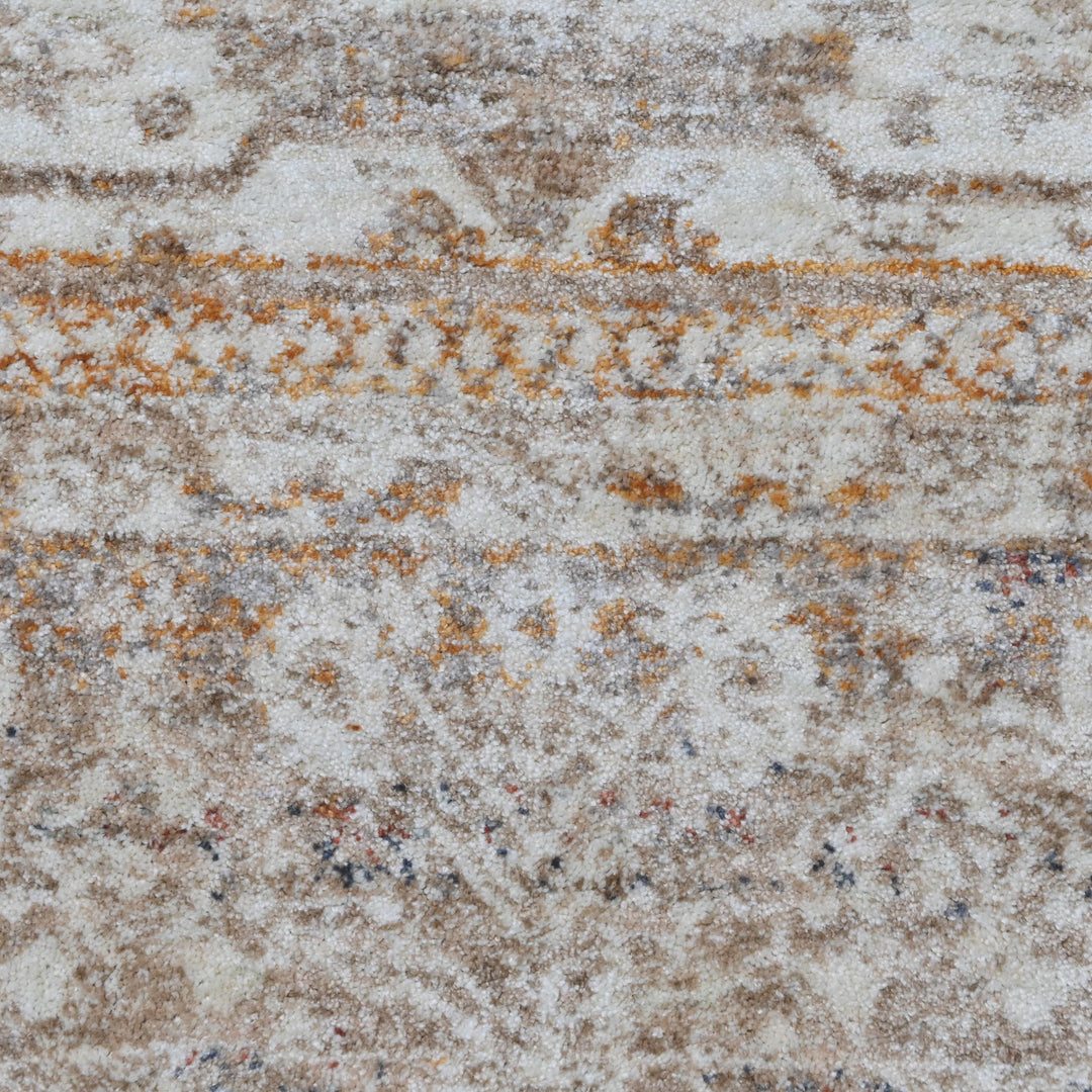 Grey & Beige Floral Turkish Rug 5X8 ft