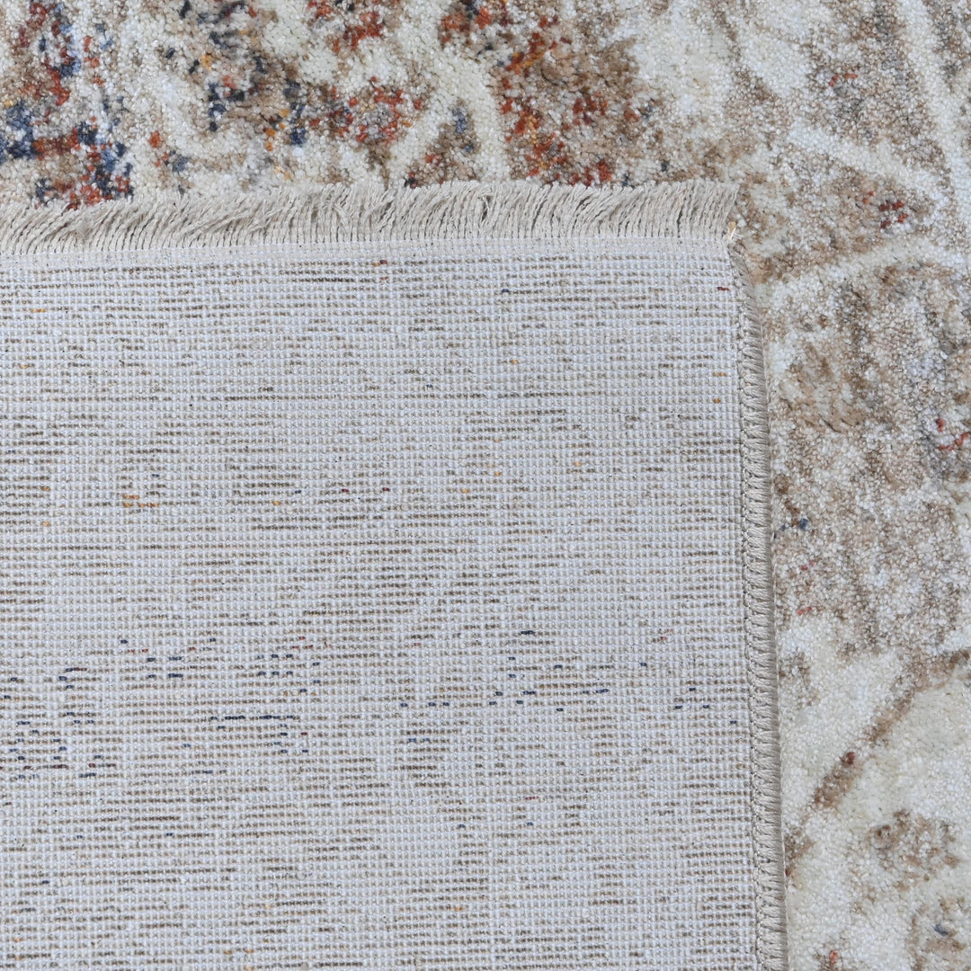 Grey & Beige Floral Turkish Rug 5X8 ft