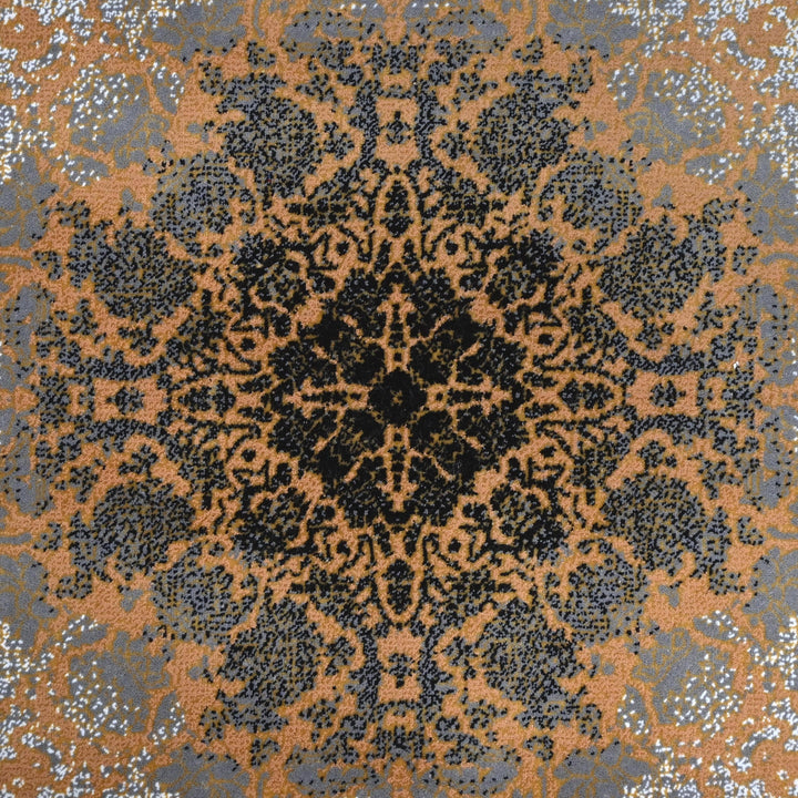 Navy Blue & Gold Persian Rug 7x10 FT