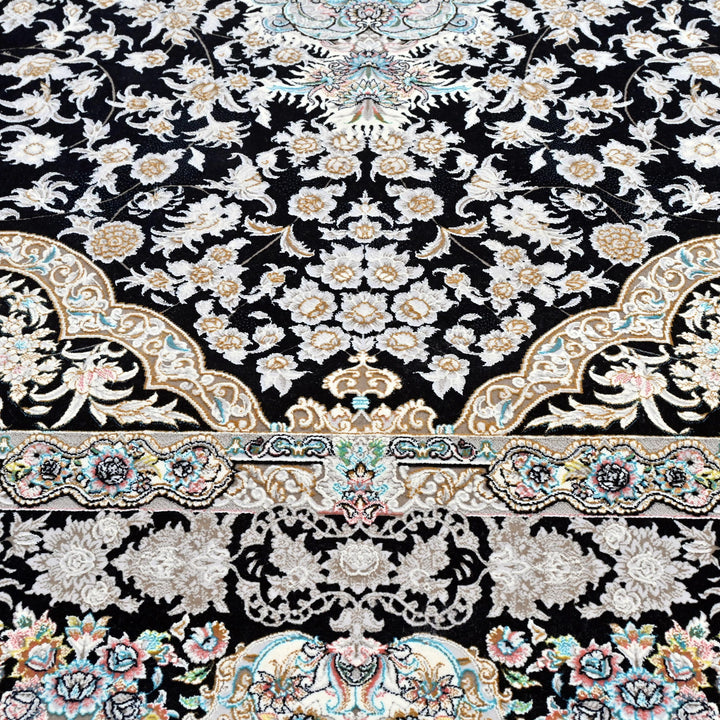 Black & Silver Persian Rug 7x10 FT