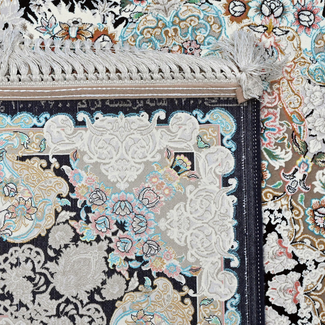 Black & Silver Persian Rug 7x10 FT