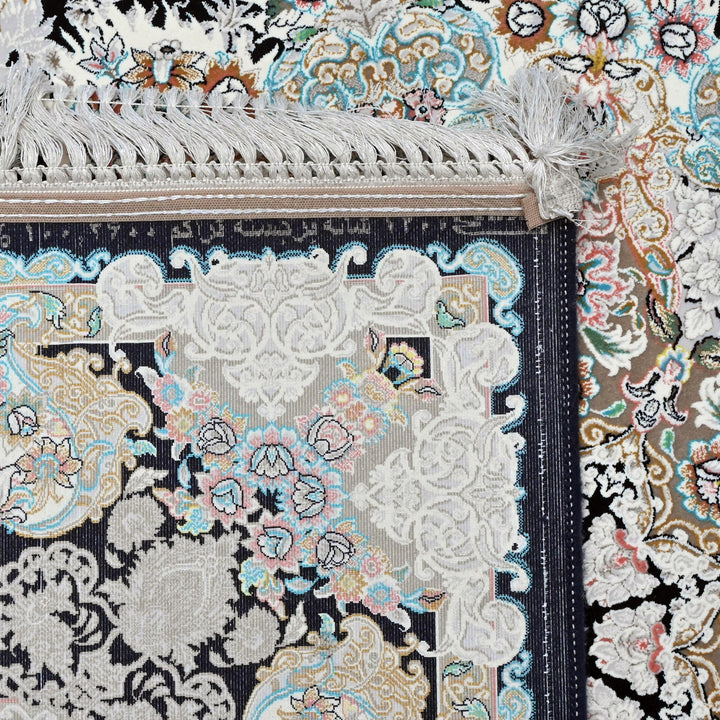 Black & Silver Persian Rug 7x10 FT