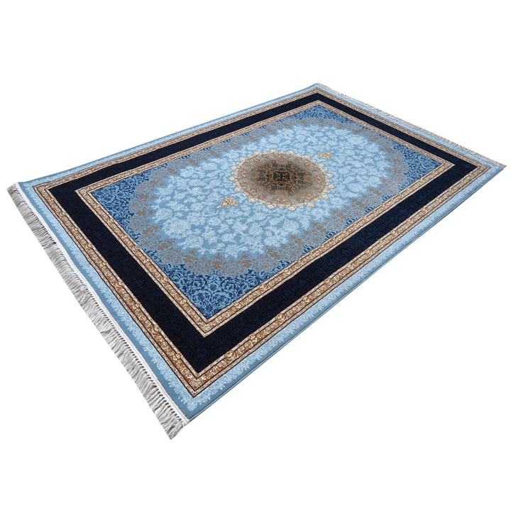 Light Blue & Navy Persian Rug 7x10 FT