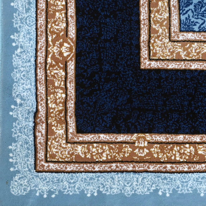 Light Blue & Navy Persian Rug 7x10 FT