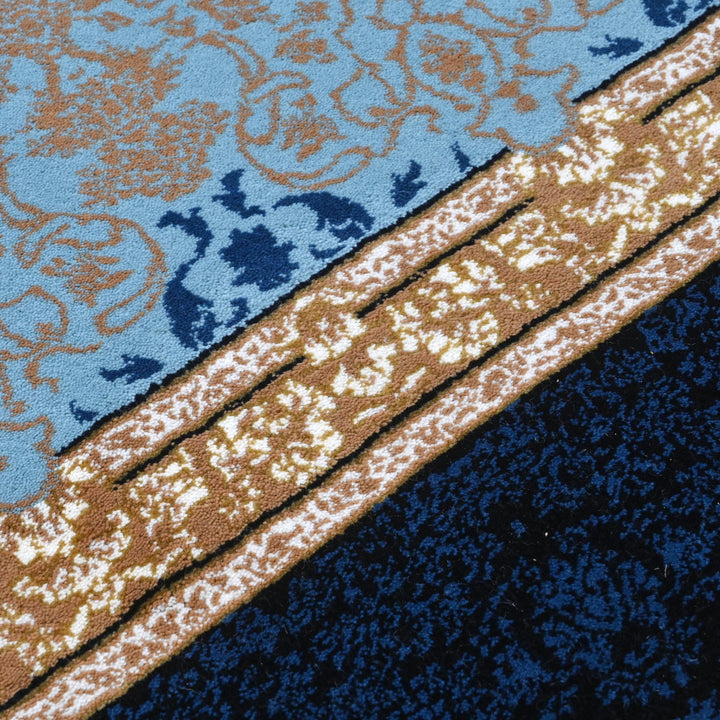 Light Blue & Navy Persian Rug 7x10 FT