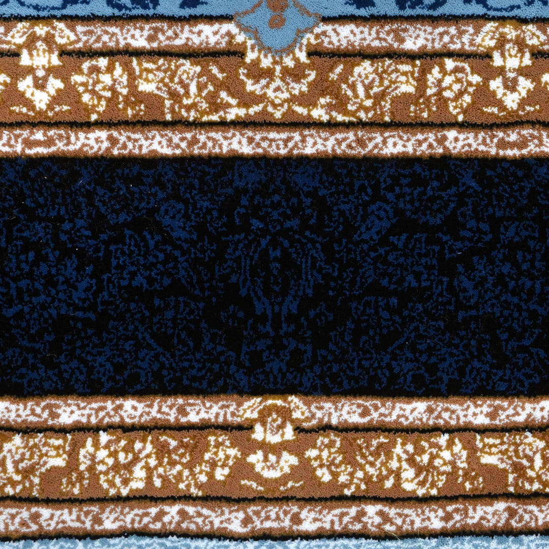 Light Blue & Navy Persian Rug 7x10 FT