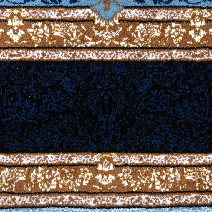 Light Blue & Navy Persian Rug 7x10 FT