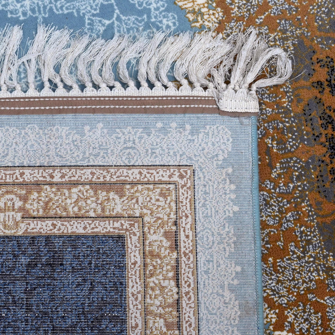 Light Blue & Navy Persian Rug 7x10 FT