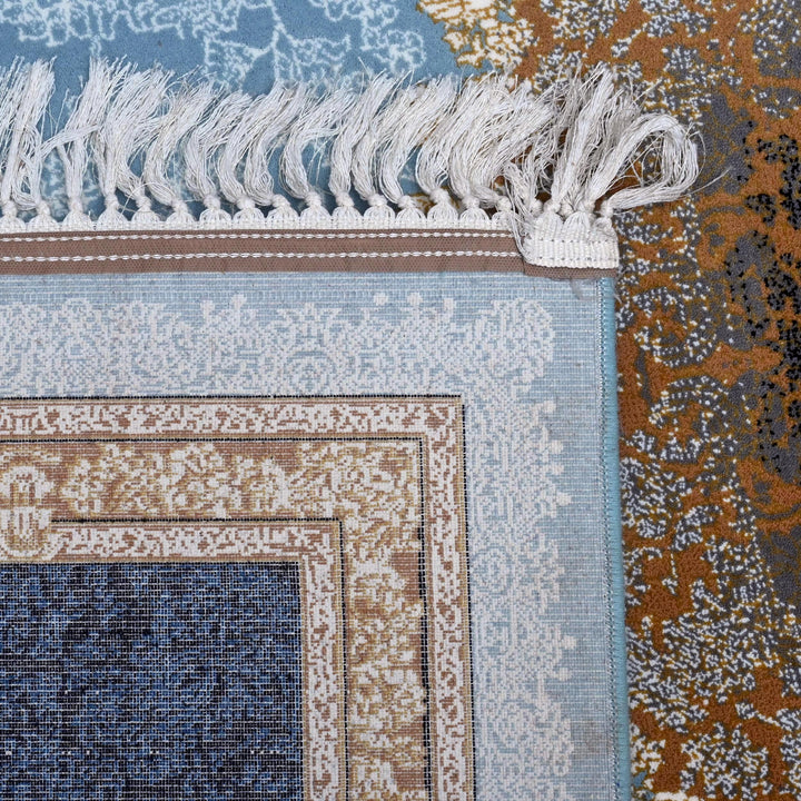 Light Blue & Navy Persian Rug 7x10 FT