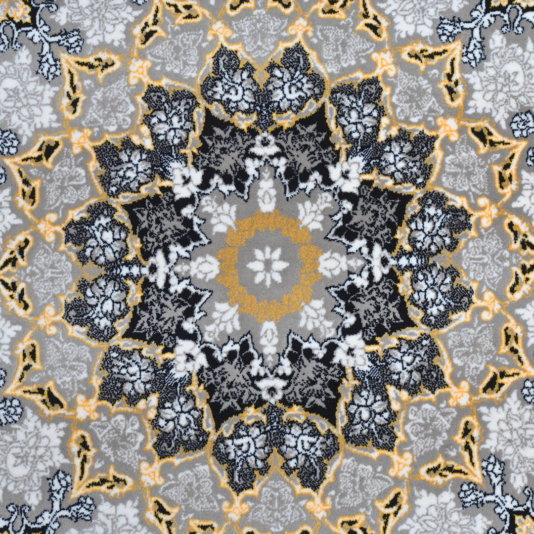 Black & Gold Persian Rug 7x10 FT