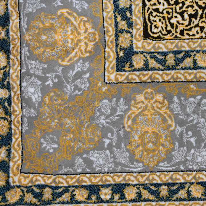 Black & Gold Persian Rug 7x10 FT
