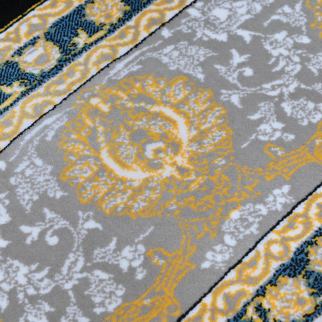 Black & Gold Persian Rug 7x10 FT