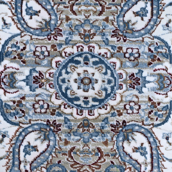 Grey & Cream Floral Turkish Rug 8X11 Ft