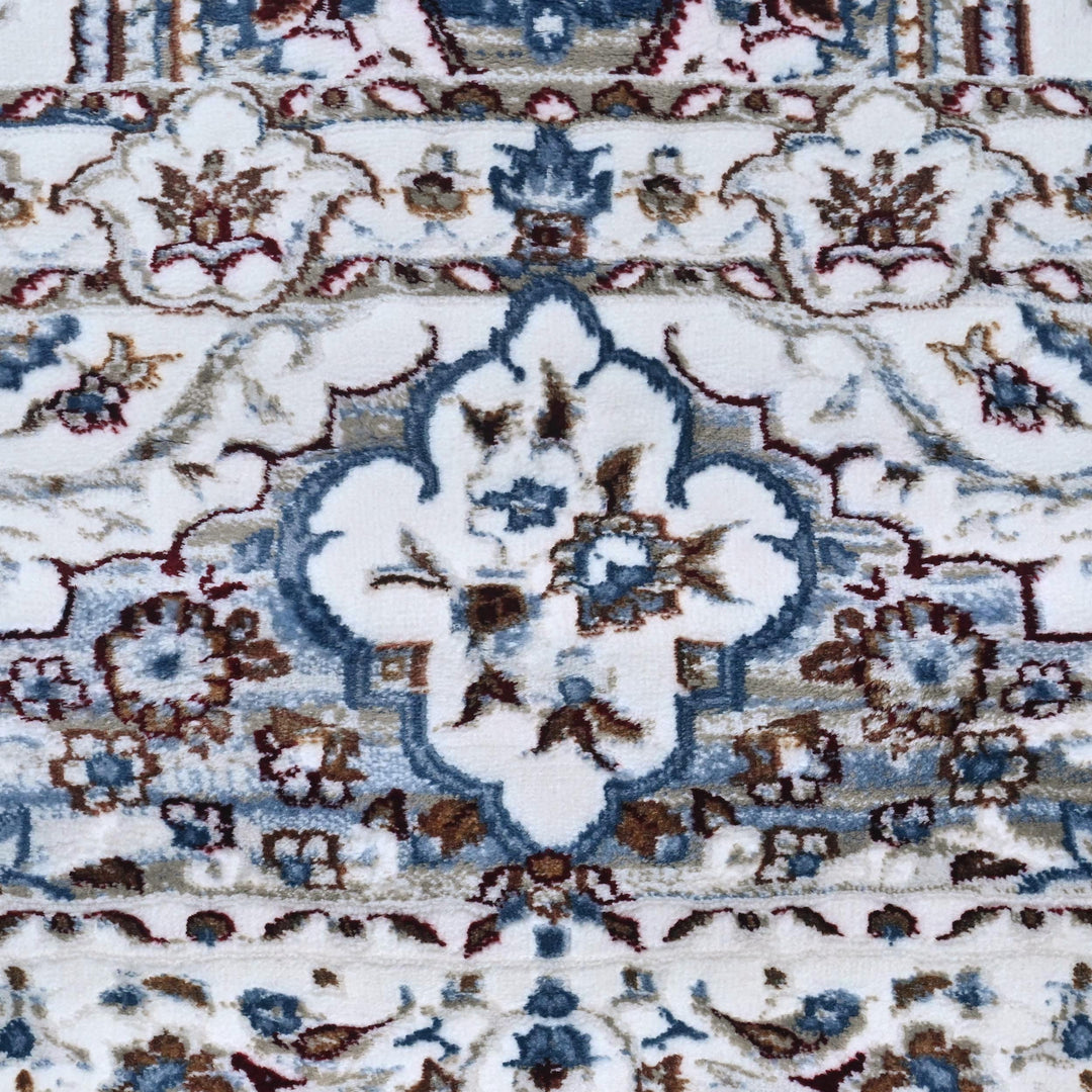 Grey & Cream Floral Turkish Rug 8X11 Ft