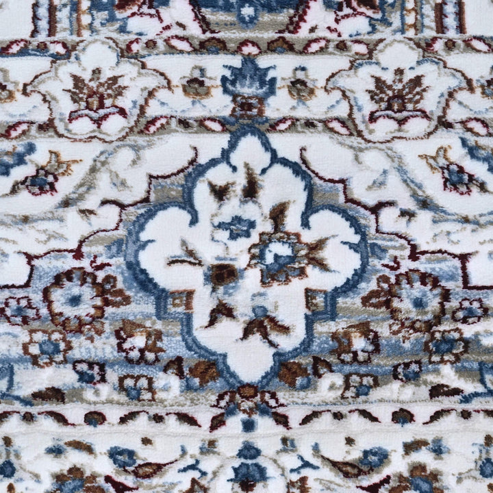 Grey & Cream Floral Turkish Rug 8X11 Ft