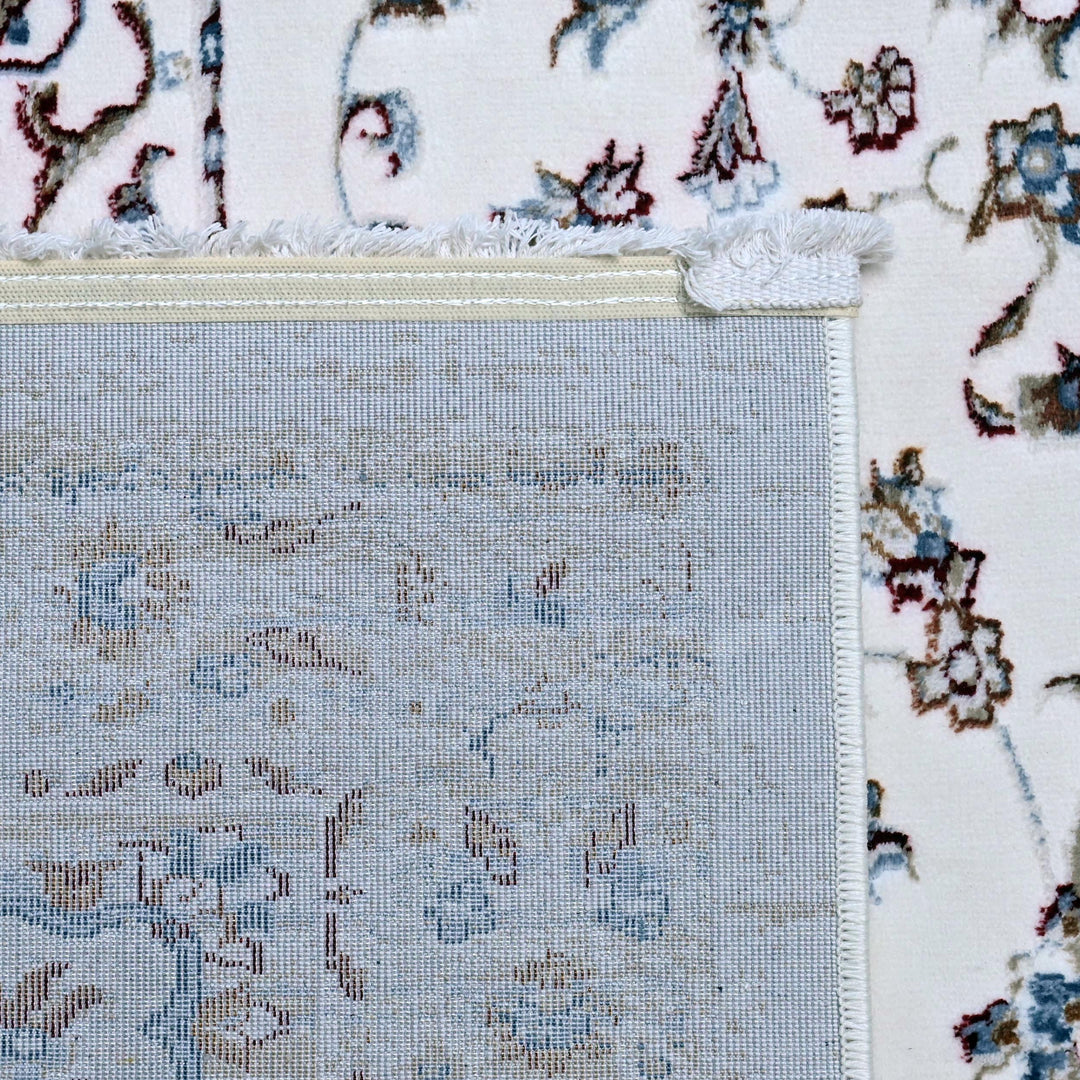 Grey & Cream Floral Turkish Rug 8X11 Ft