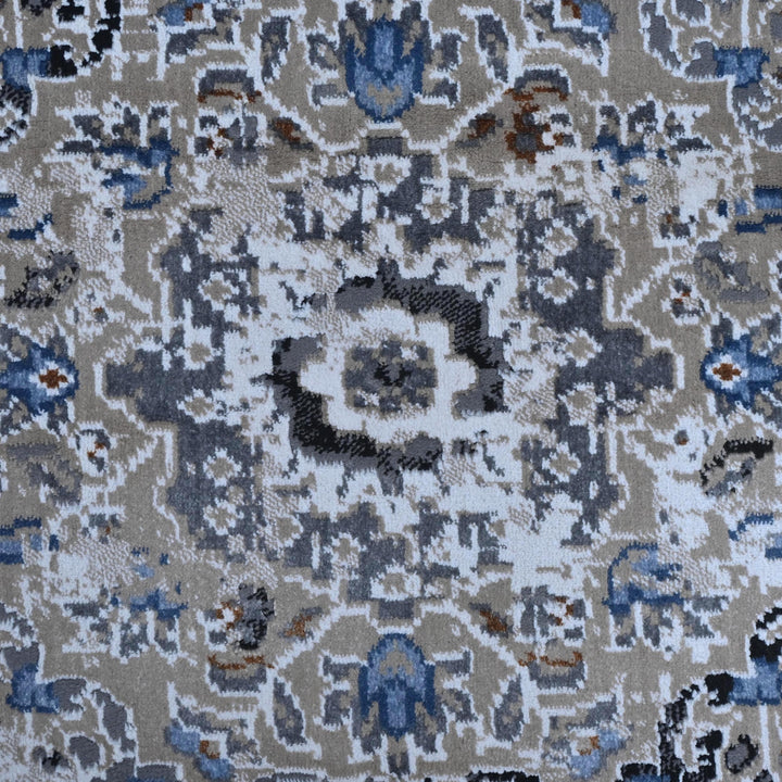 Grey & Black Vintage Turkish Rug 8X11 Ft