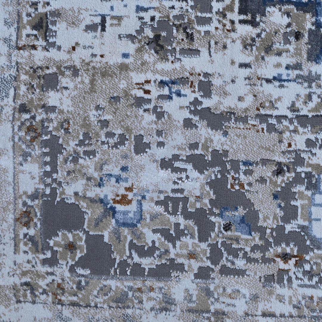 Grey & Black Vintage Turkish Rug 8X11 Ft