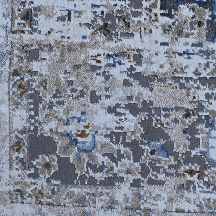 Grey & Black Vintage Turkish Rug 8X11 Ft