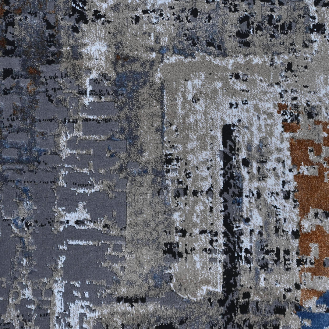 Blue & Grey Vintage Turkish Rug 8X11 Ft