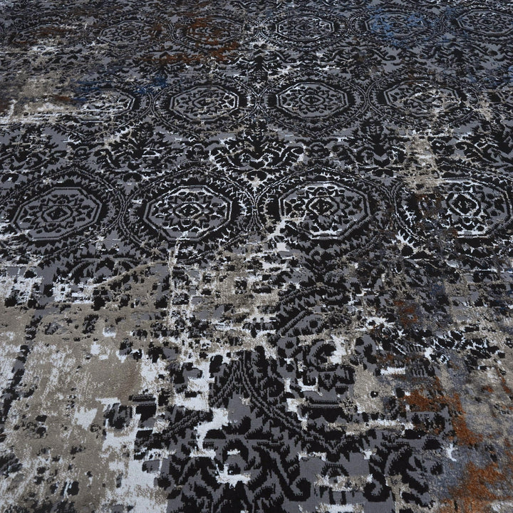 Blue & Grey Vintage Turkish Rug 8X11 Ft