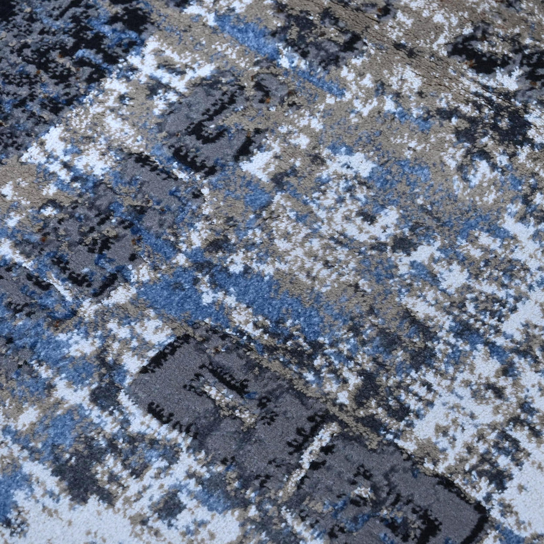 Blue & Grey Vintage Turkish Rug 8X11 Ft