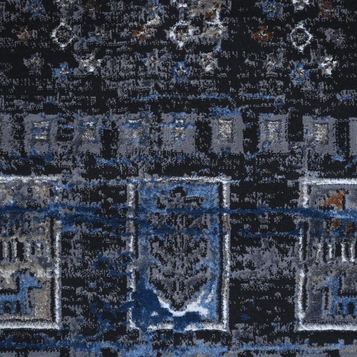 Blue & Grey Vintage Turkish Rug 8X11 Ft