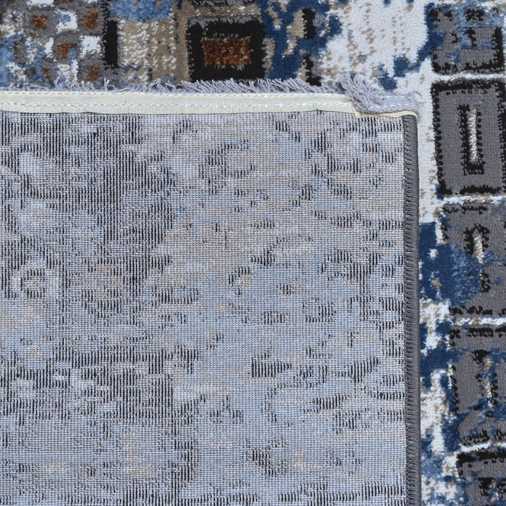 Blue & Grey Vintage Turkish Rug 8X11 Ft