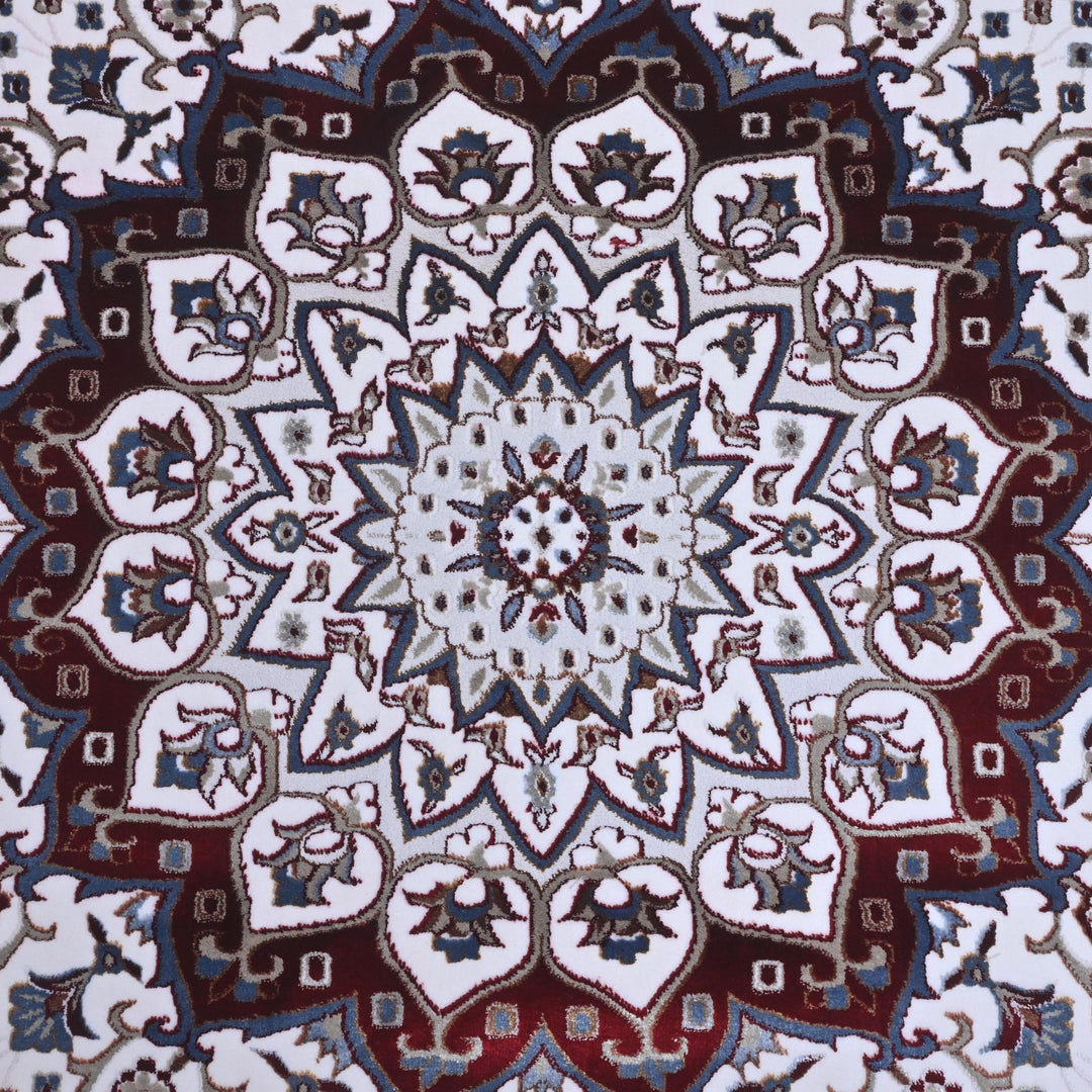 Grey & Burgundy Ornate Turkish Rug 10x13 FT