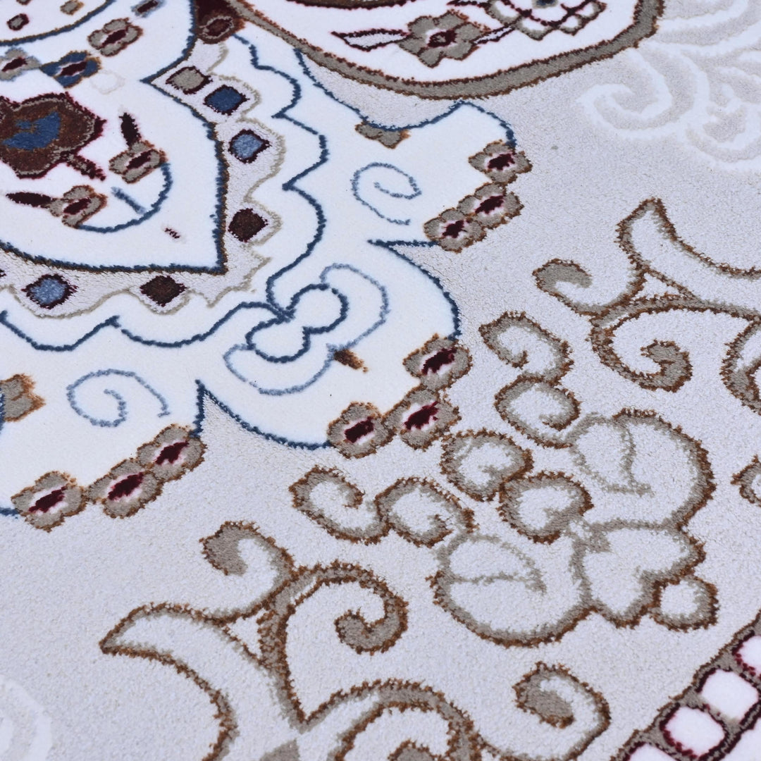 Grey & Burgundy Ornate Turkish Rug 10x13 FT