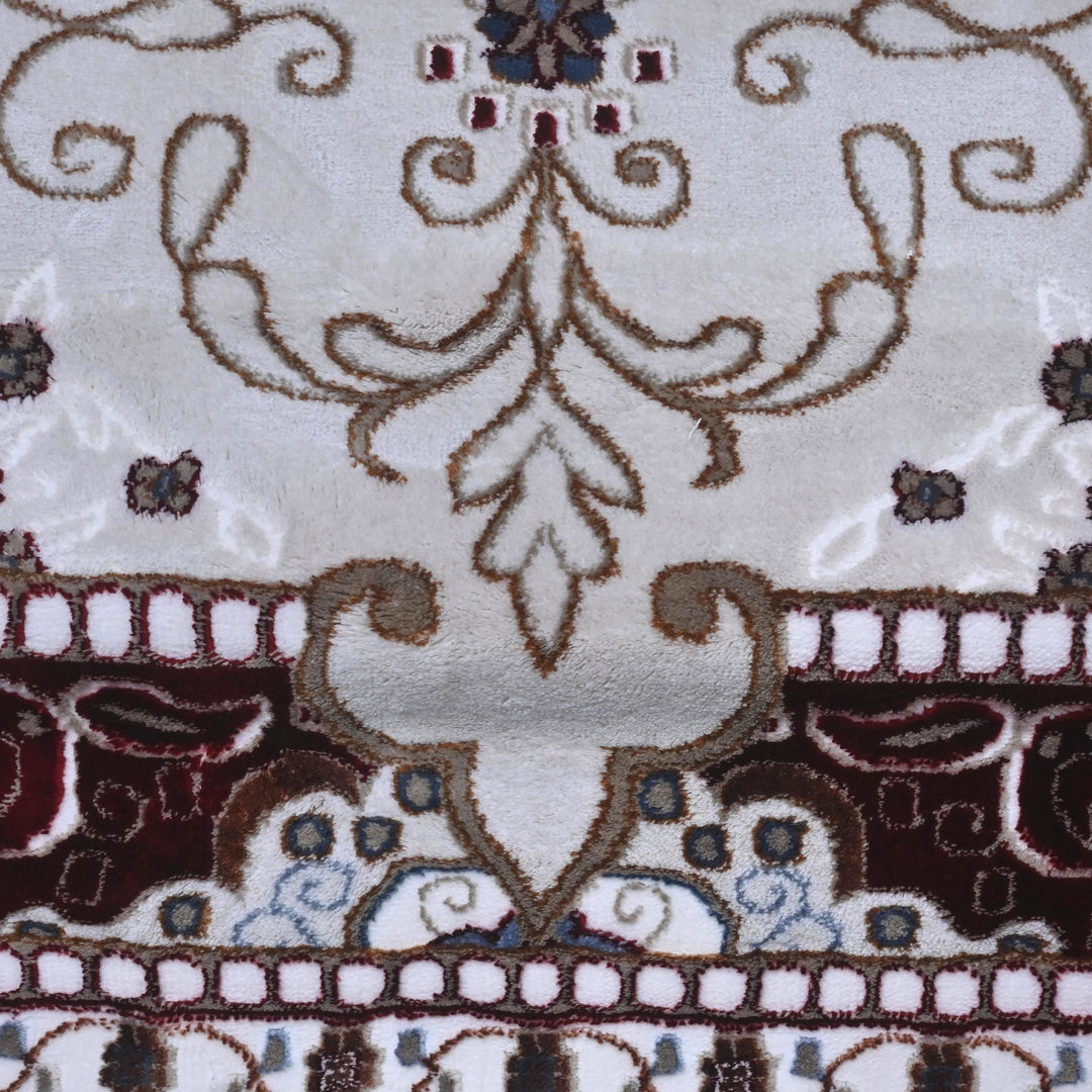 Grey & Burgundy Ornate Turkish Rug 10x13 FT