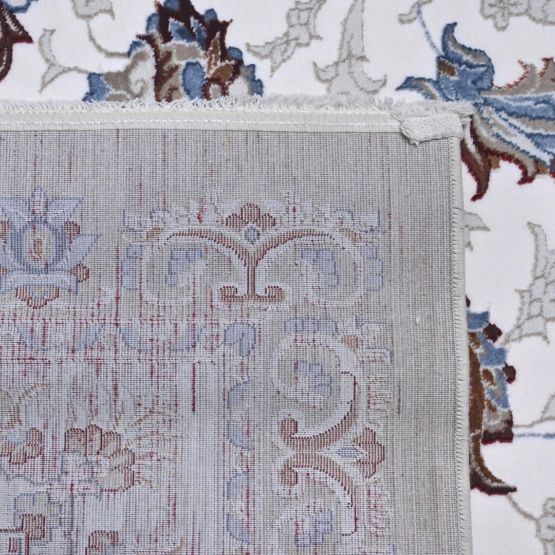 Grey & Cream Floral Turkish Rug 10X13 Ft