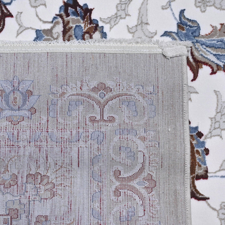 Grey & Cream Floral Turkish Rug 10X13 Ft