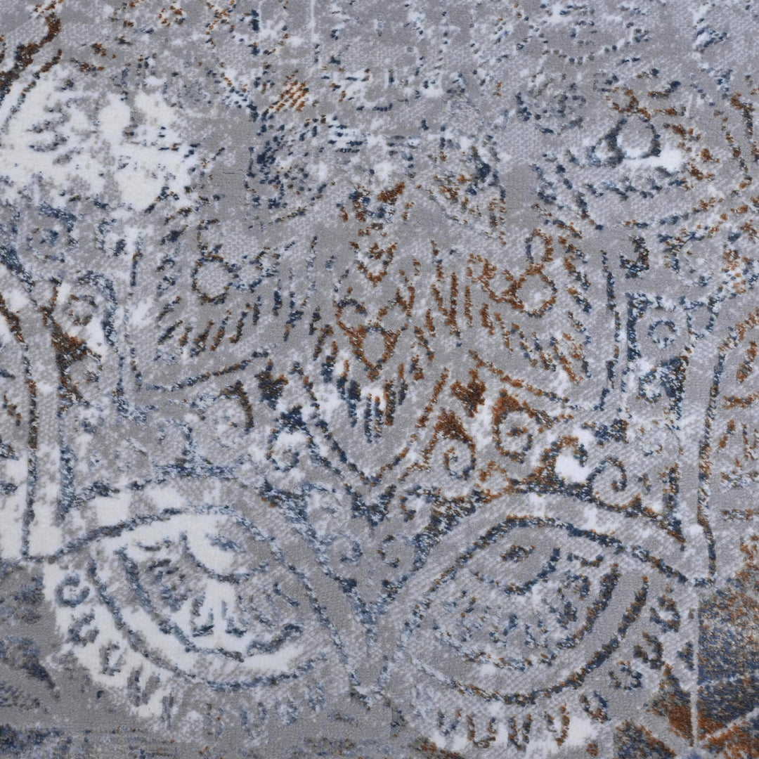 Navy Blue Vintage Turkish Rug 7x10 ft