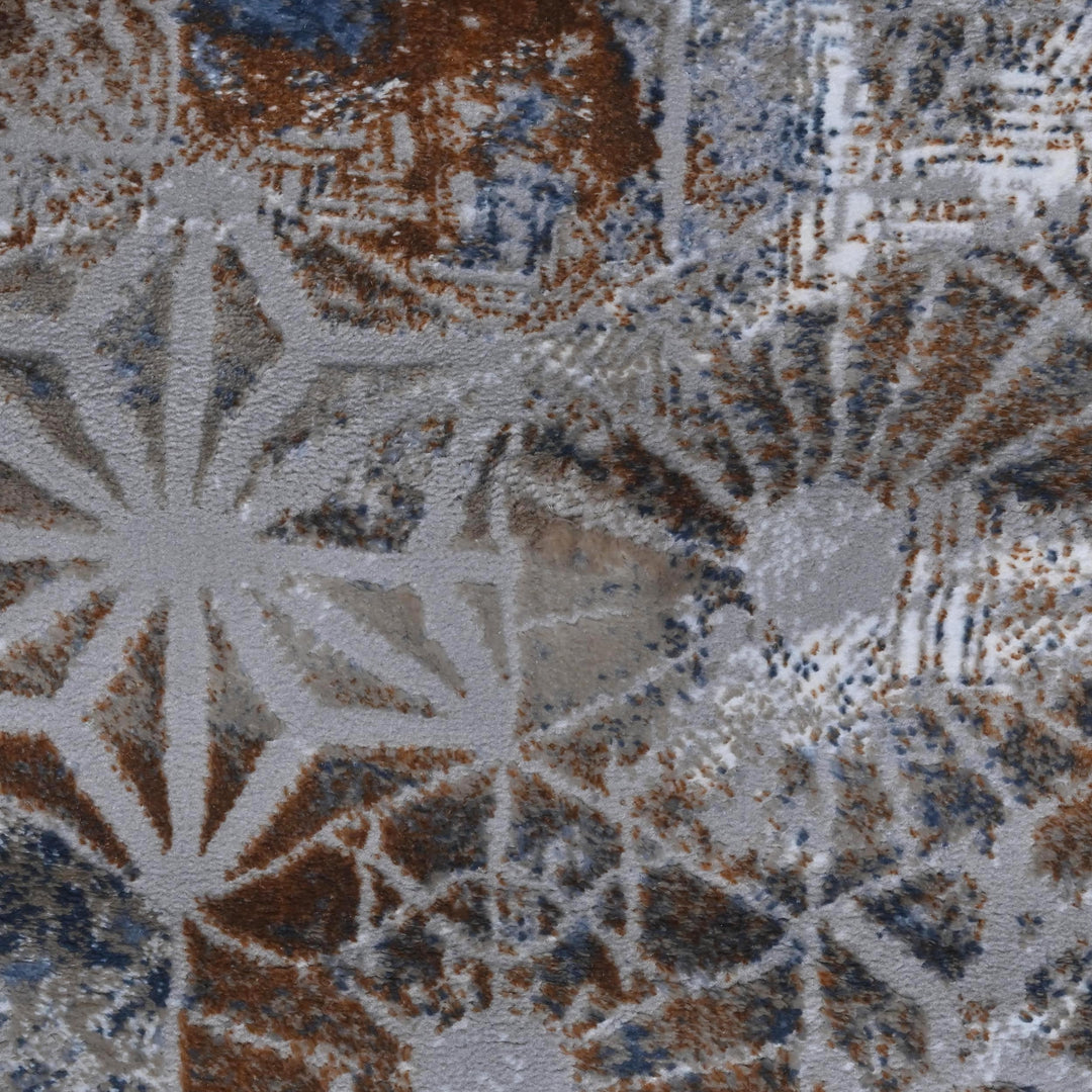 Navy Blue Vintage Turkish Rug 7x10 ft