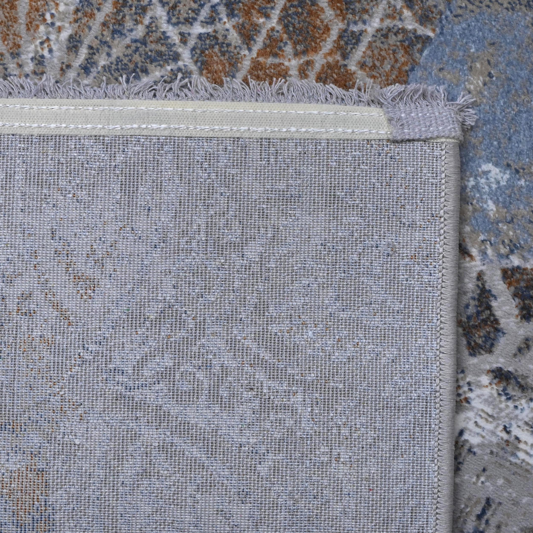 Navy Blue Vintage Turkish Rug 7x10 ft