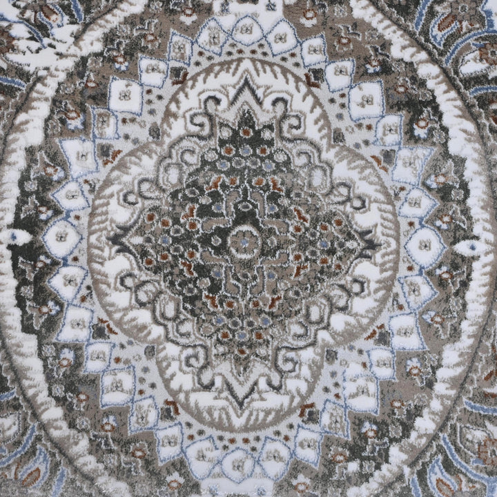 Charocal Grey Vintage Turkish Rug 7x10 ft