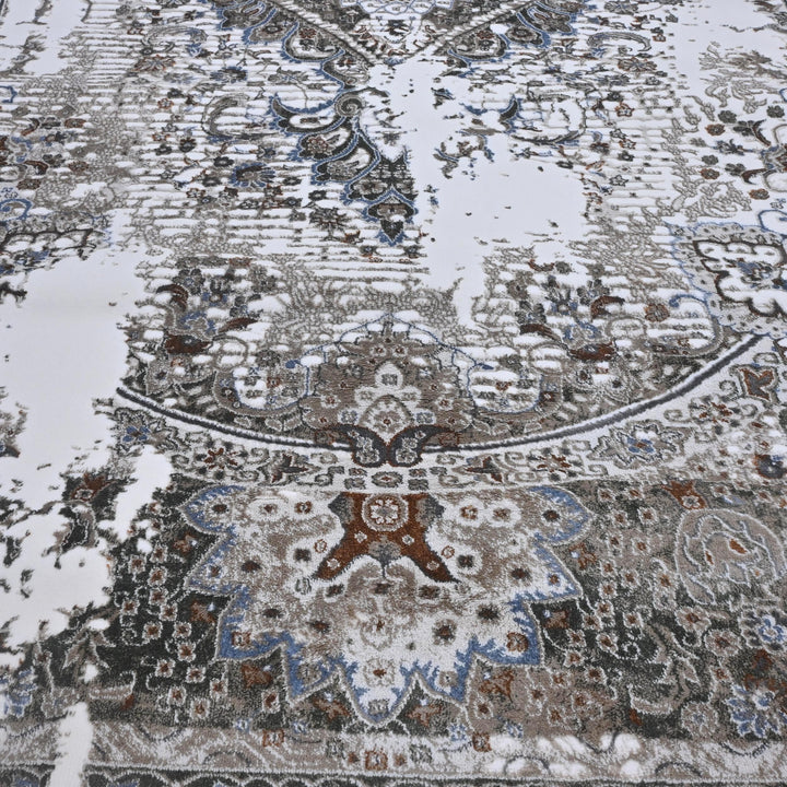 Charocal Grey Vintage Turkish Rug 7x10 ft