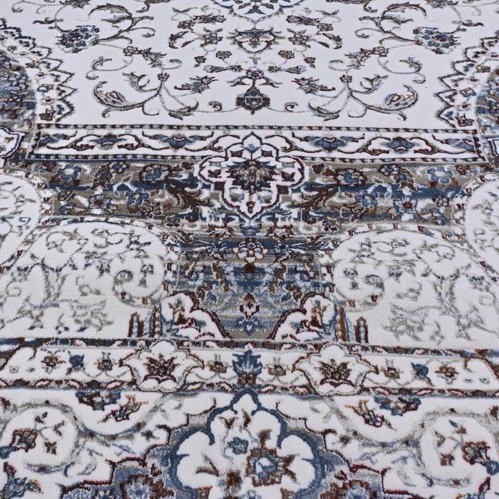 Light Grey Vintage Turkish Rug 7x10 ft