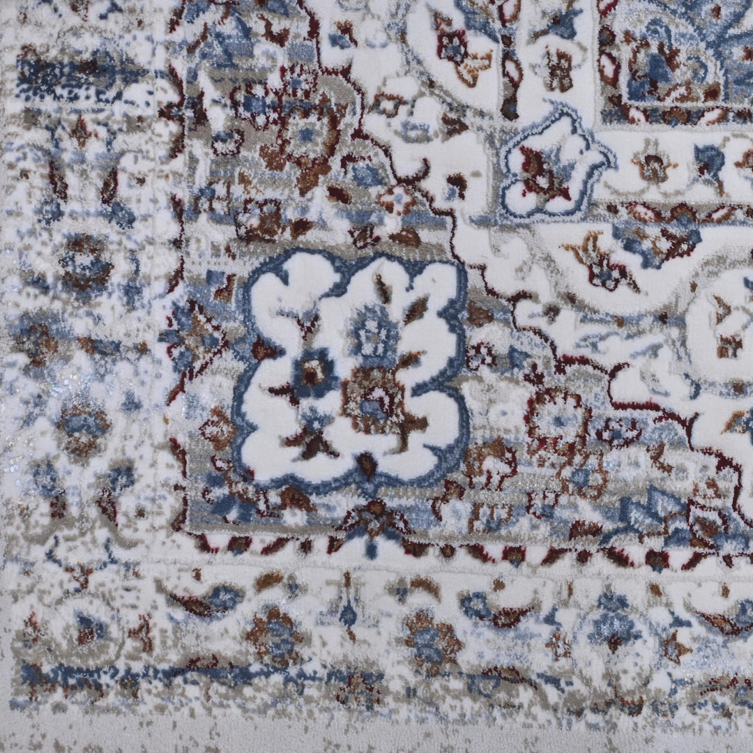 Light Grey Vintage Turkish Rug 7x10 ft